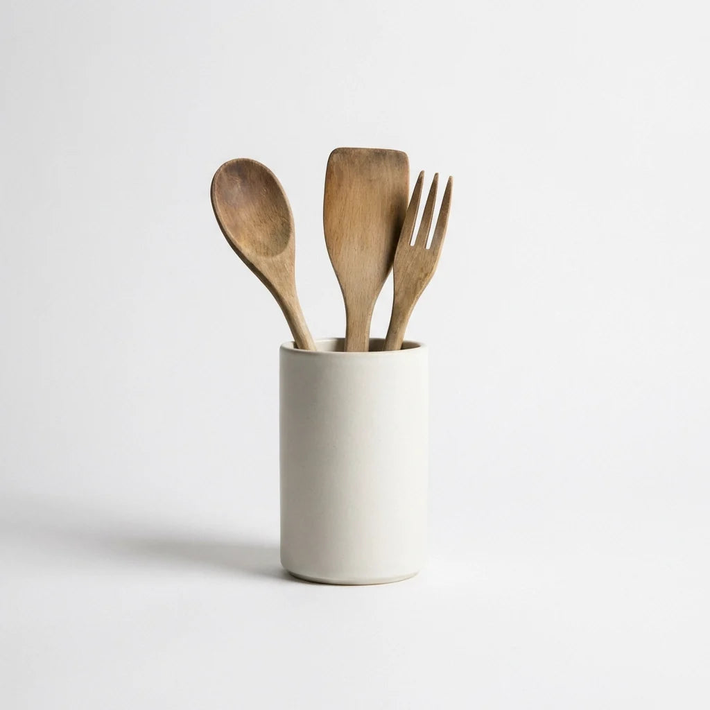 Nordic Ceramic Utensil Holder - Matte Finish