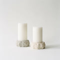 Freestanding Round Base Candle Holder - Stone Texture
