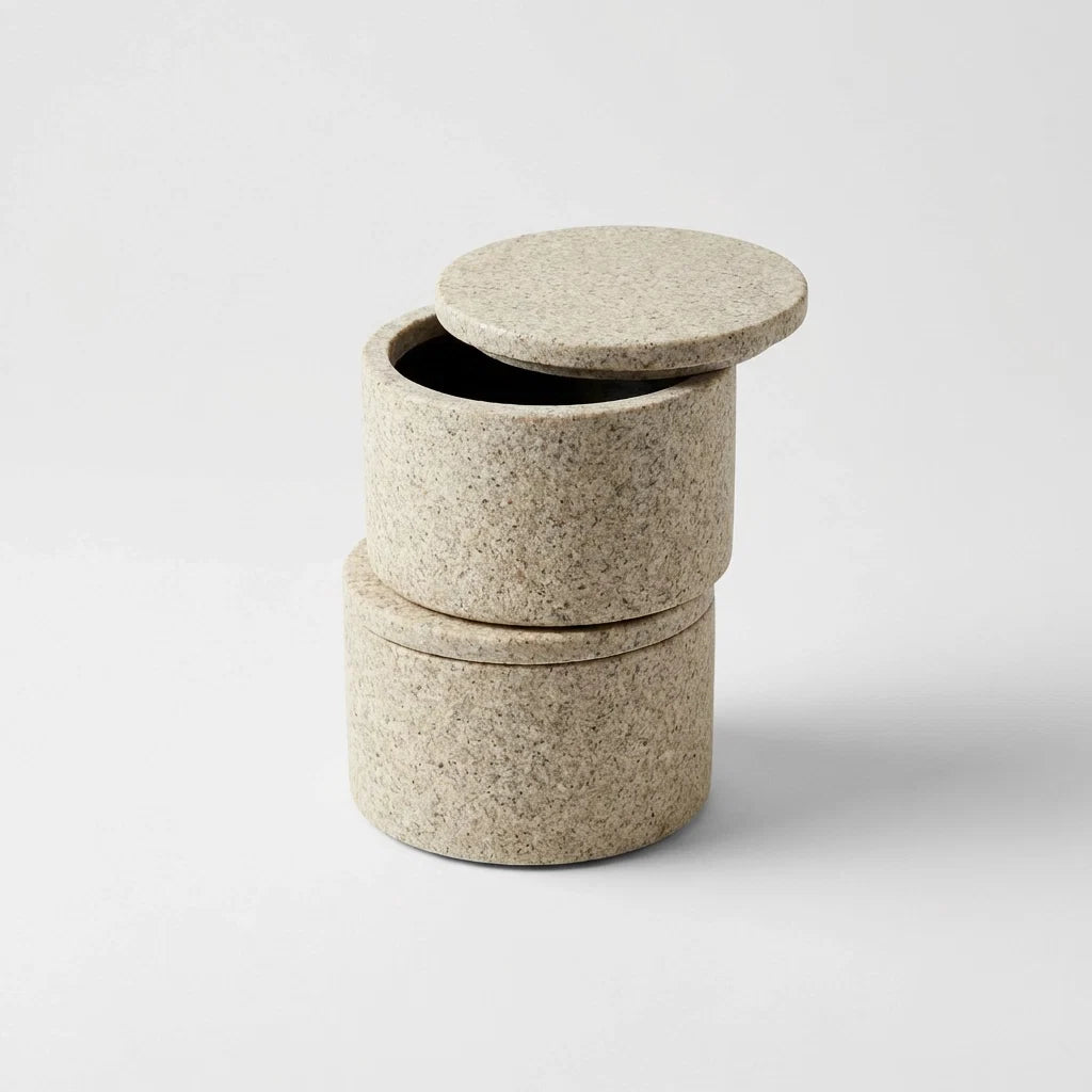 Cylindrical Stackable Storage Container with Lid